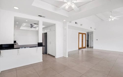 Newly installed granite countertops in a Southern California kitchen remodel by Exclusive SoCal Home Buyers.