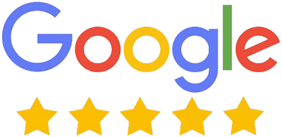 Google logo with 5 star rating badge
